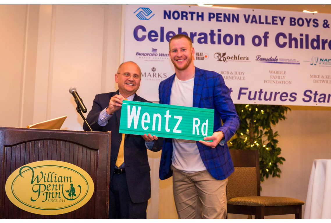 Carson Wentz Rd Sign Dedication