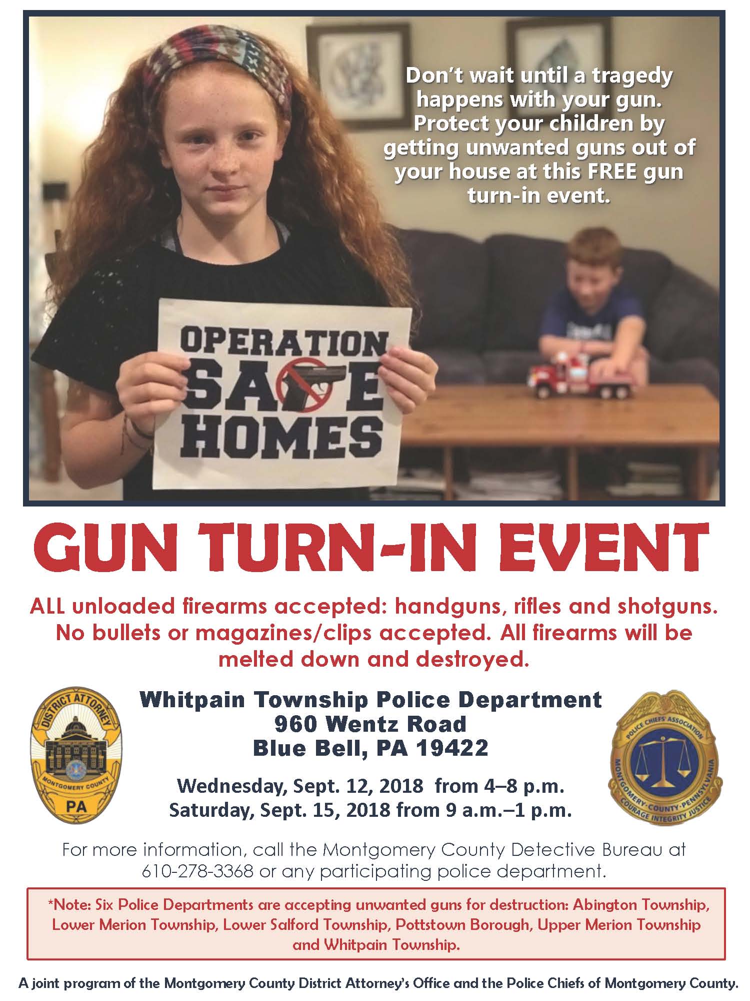 Whitpain Operation Safe Homes